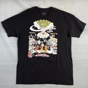 Green Day Dookie Graphic T Shirt Mens Large Black Short Sleeve Band Tee